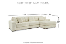 Load image into Gallery viewer, 211 Ivory 3pc Sectional