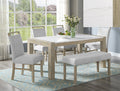 1321 Genuine Marble Dining Table, 4 Chairs, Bench