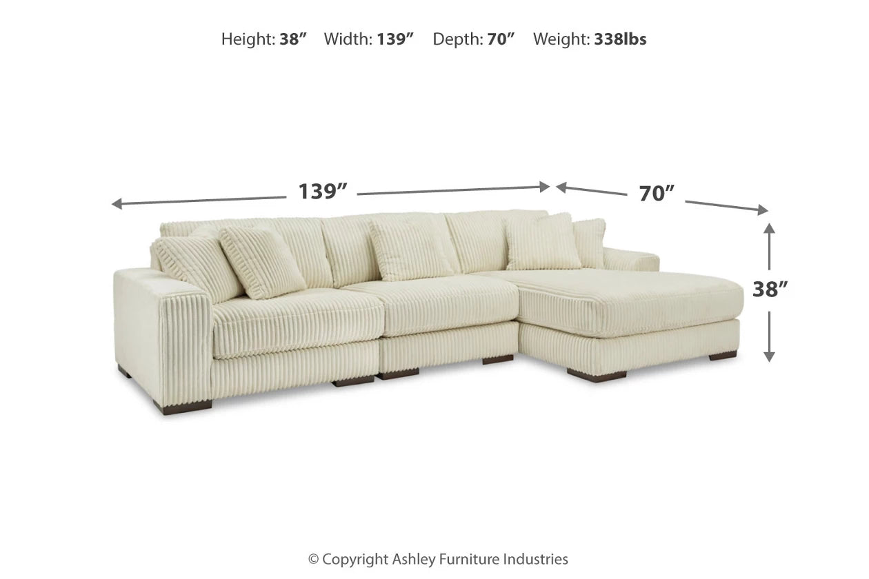 211 Ivory 3pc Sectional