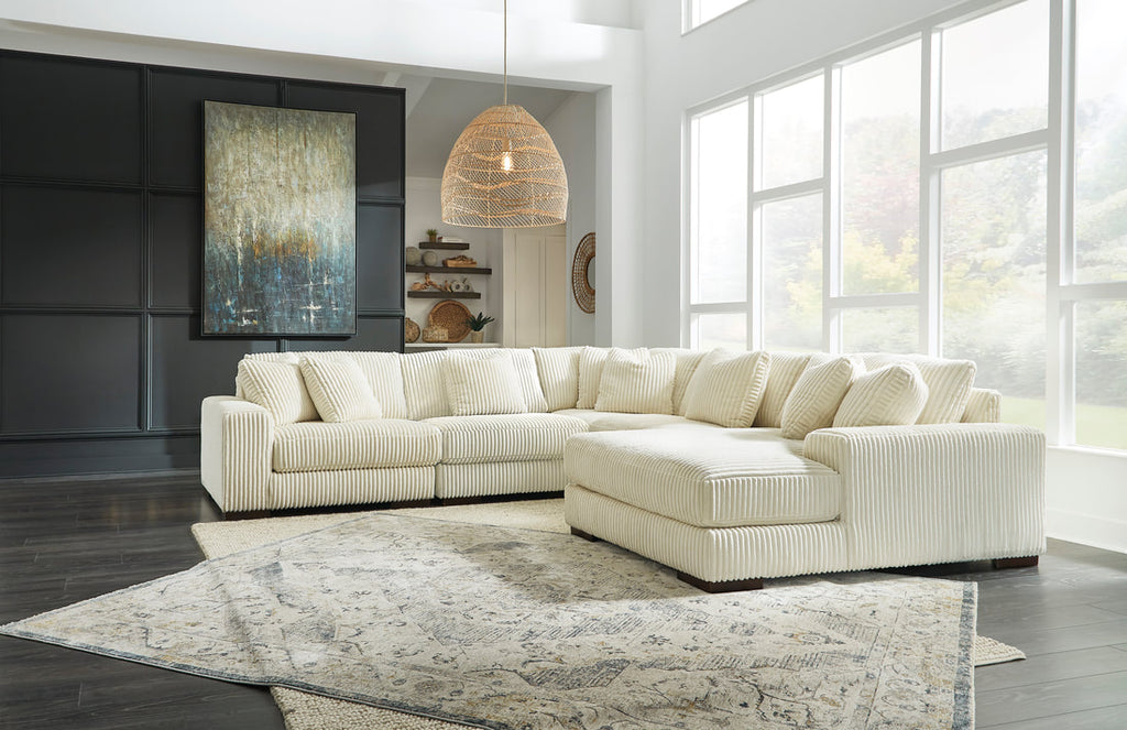 21104 - Ivory 6pc Sectional (RAF/LAF)