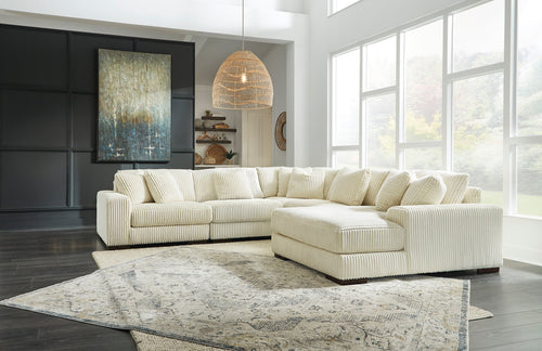 21104 - Ivory 6pc Sectional (RAF/LAF)