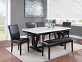 2222 Dining Table, 4 Chairs, Bench