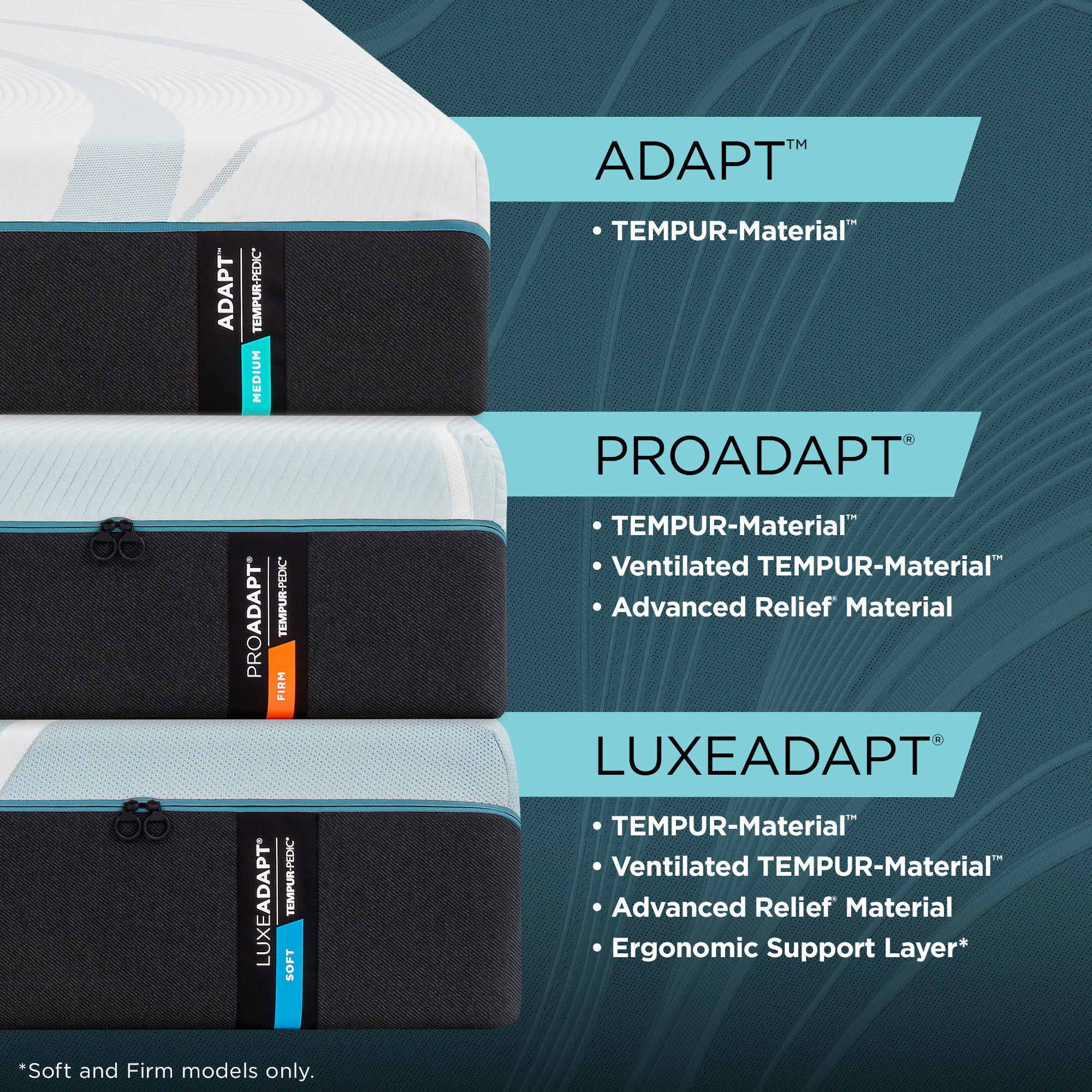 Tempur-Pedic® LuxeAdapt® Soft
