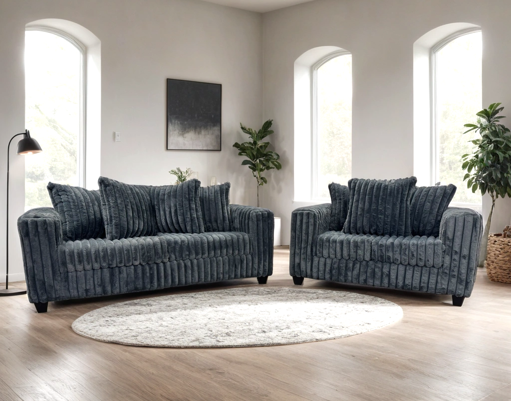 510 Charcoal - Sofa & Loveseat Set
