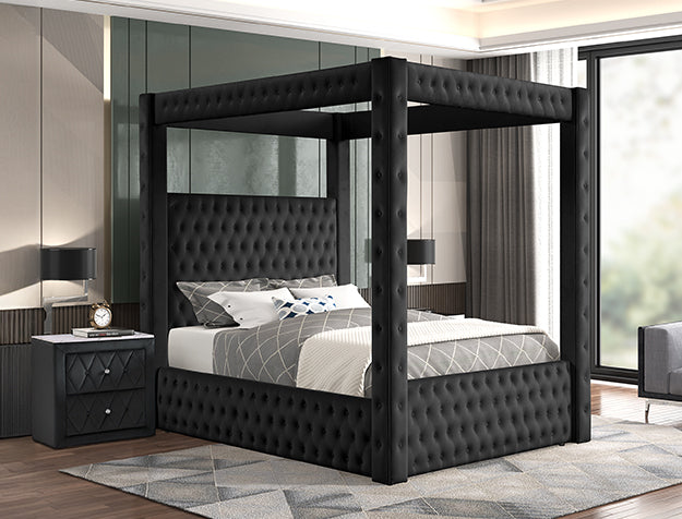 5114 Black Canopy Bed