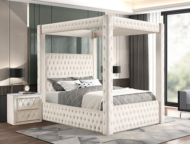 5114 Ivory Canopy Bed