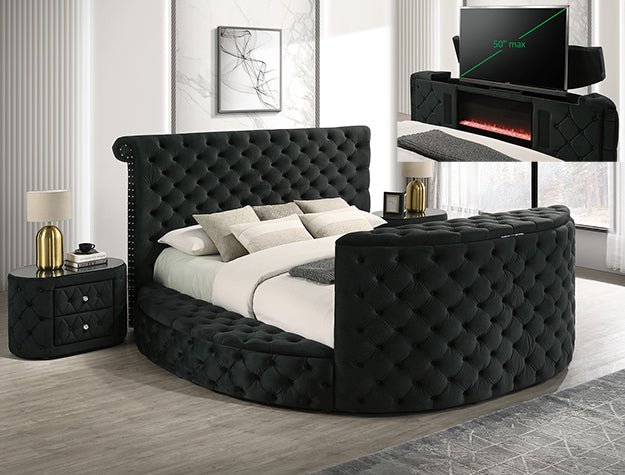 5212 Black TV Lift/Fireplace Bed