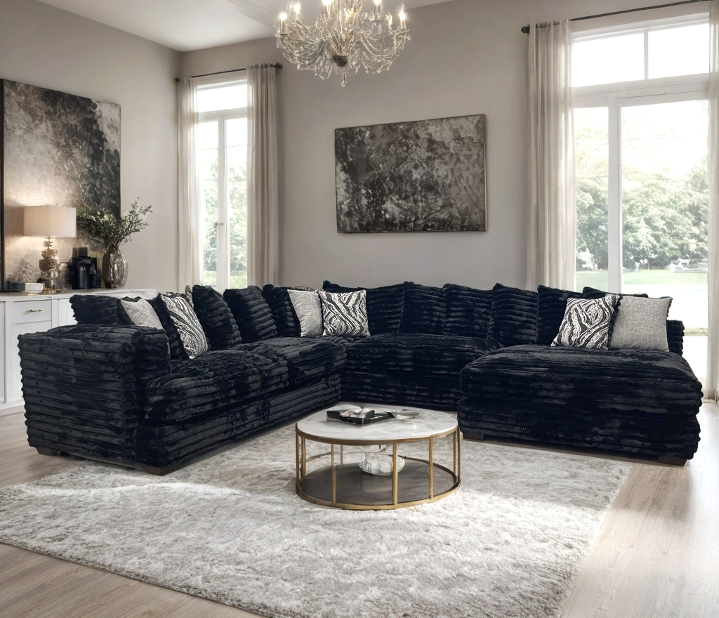 880 Black - Oversized Sectional