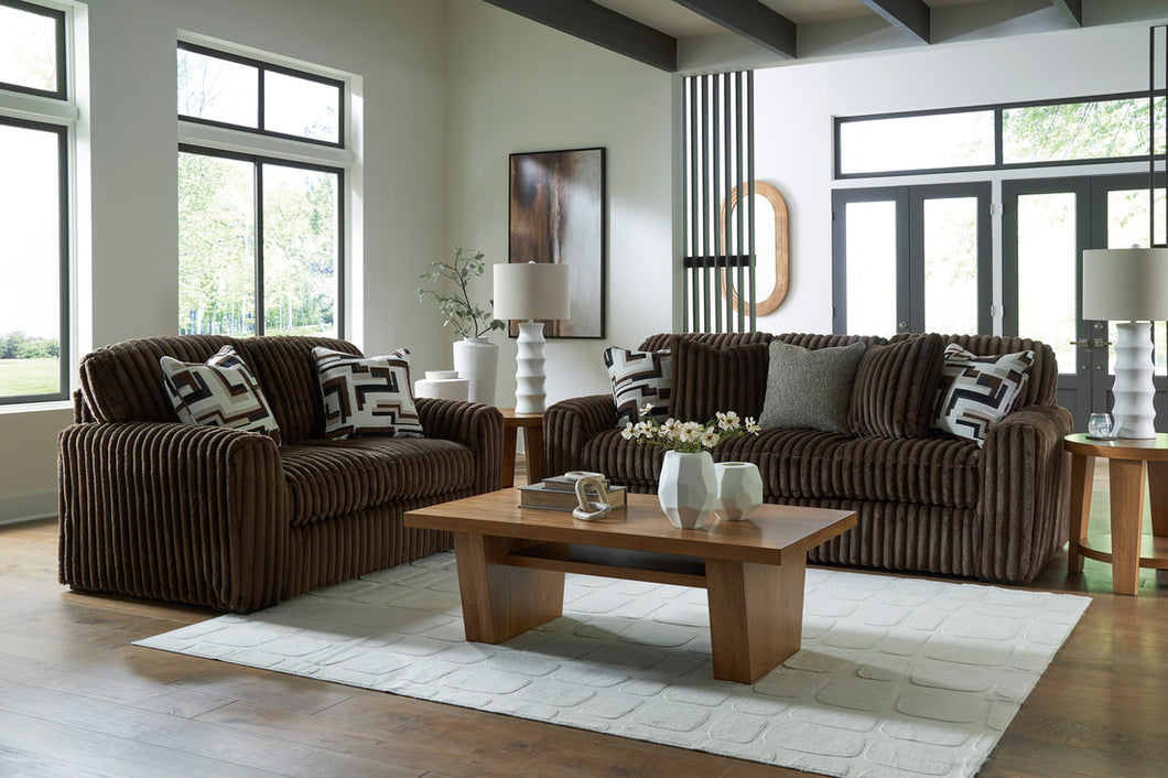 981-04 - Chocolate Sofa & Loveseat