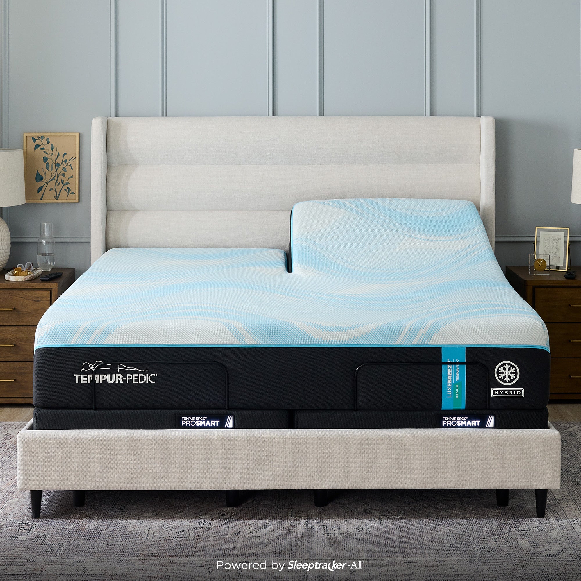 Tempur-Pedic® LuxeBreeze® Split Head King Medium Hybrid