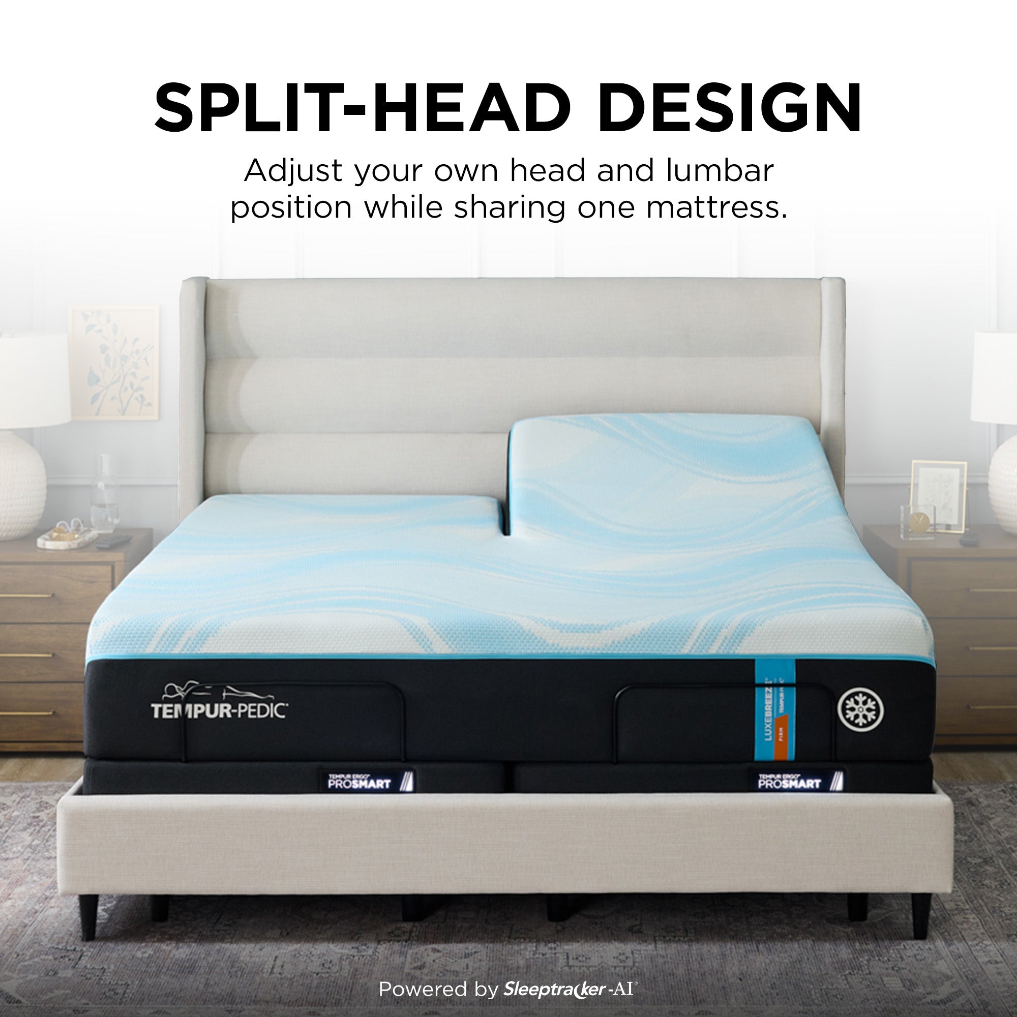 Tempur-Pedic® LuxeBreeze® Split Head King Firm