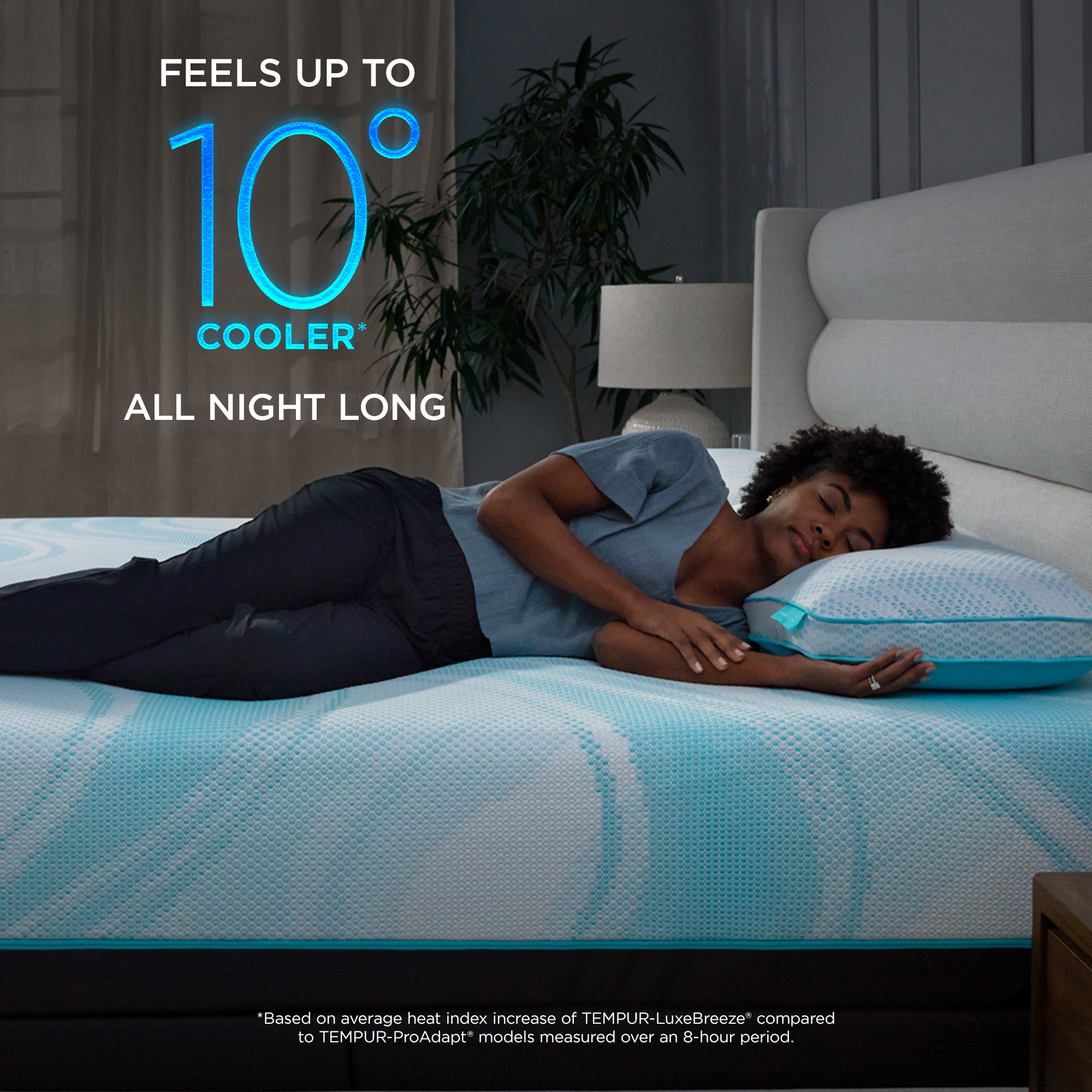 Tempur-Pedic® LuxeBreeze® Split Head King Medium Hybrid