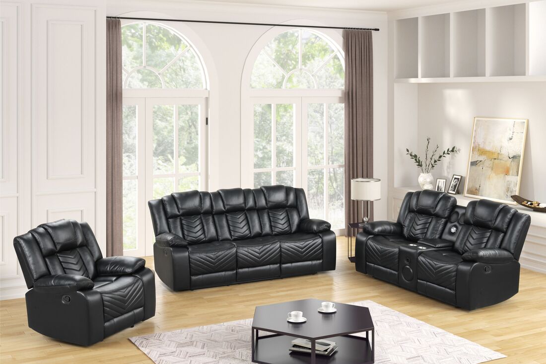 Ace Black - 3PC Reclining Set