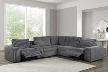 Load image into Gallery viewer, Amelia Charcoal Power Reclining Sectional (w/ Bluetooth Speakers)
