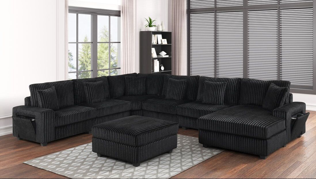 Bazoka Black 7PC Sectional