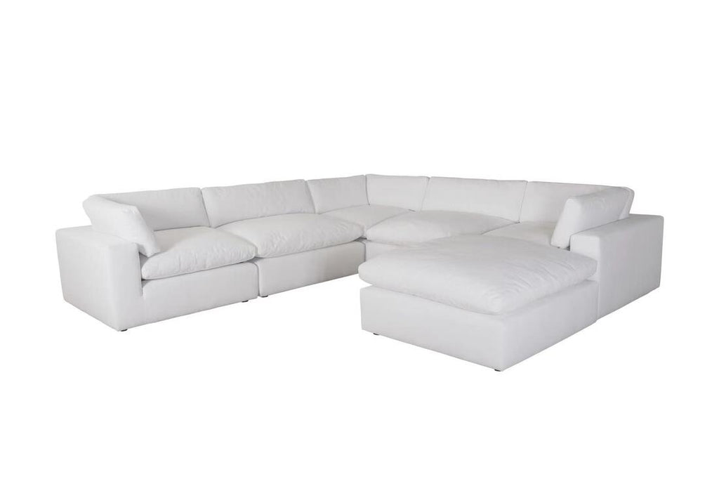 XL CLOUD WHITE Sectional + Ottoman Set (6pcs)
