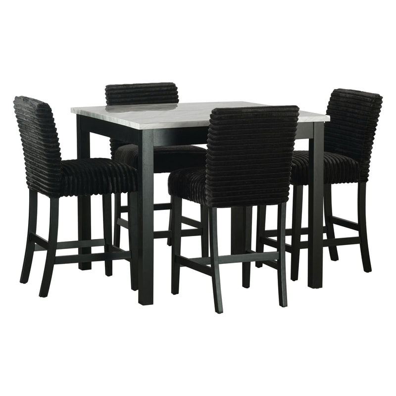 Dior13 - Pub Table + 4 Chair Set