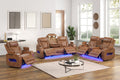 DUBAI 3PC Brown Power Reclining Sofa Set