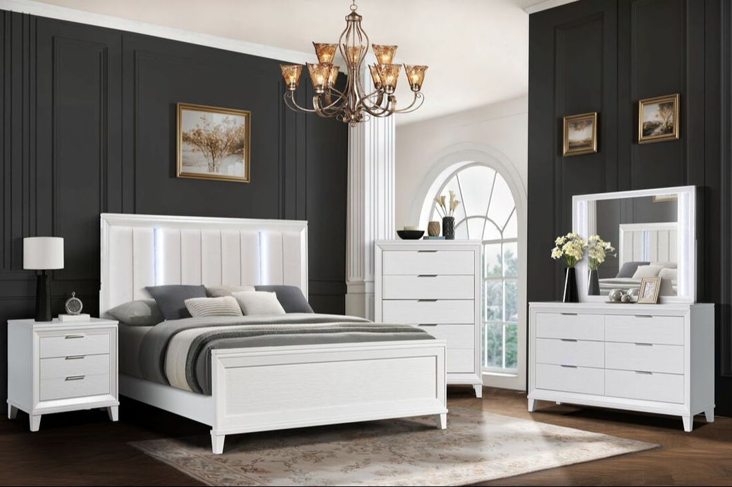 Havana White - 4PC or 5PC Bedroom Set