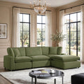 Sky Olive Velvet Modular Sectional