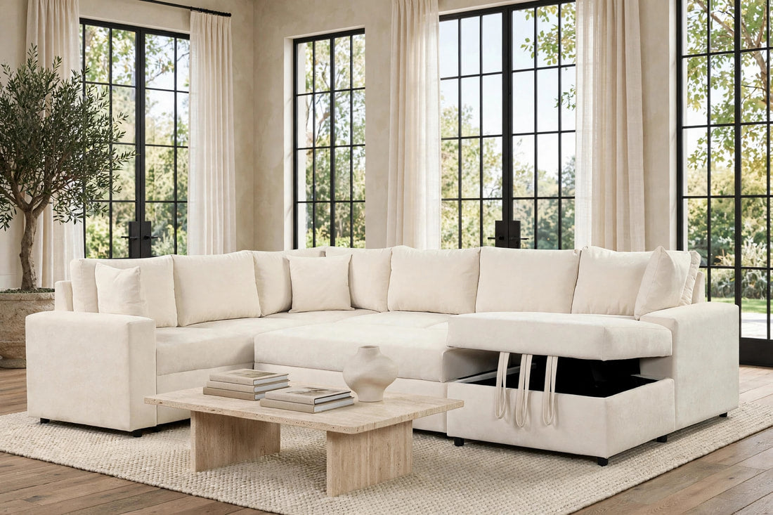 Forever 2 Sand Sectional With Pull-Out Bed