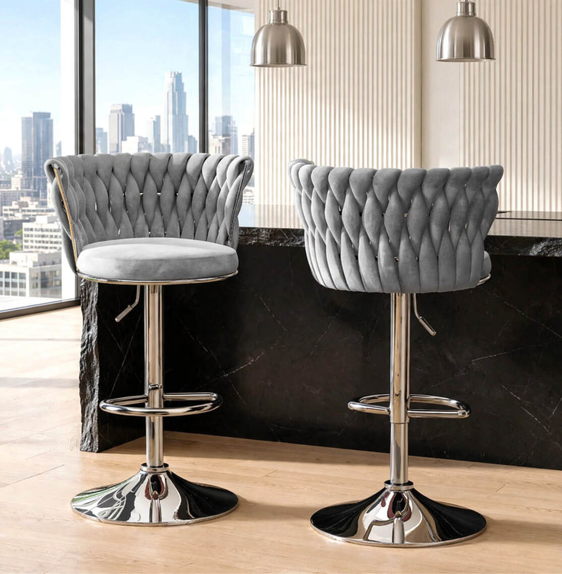 2510 GRAY - Barstool Set