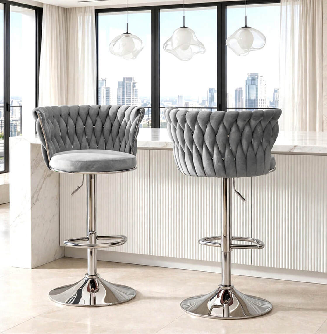 2510 GRAY - Barstool Set