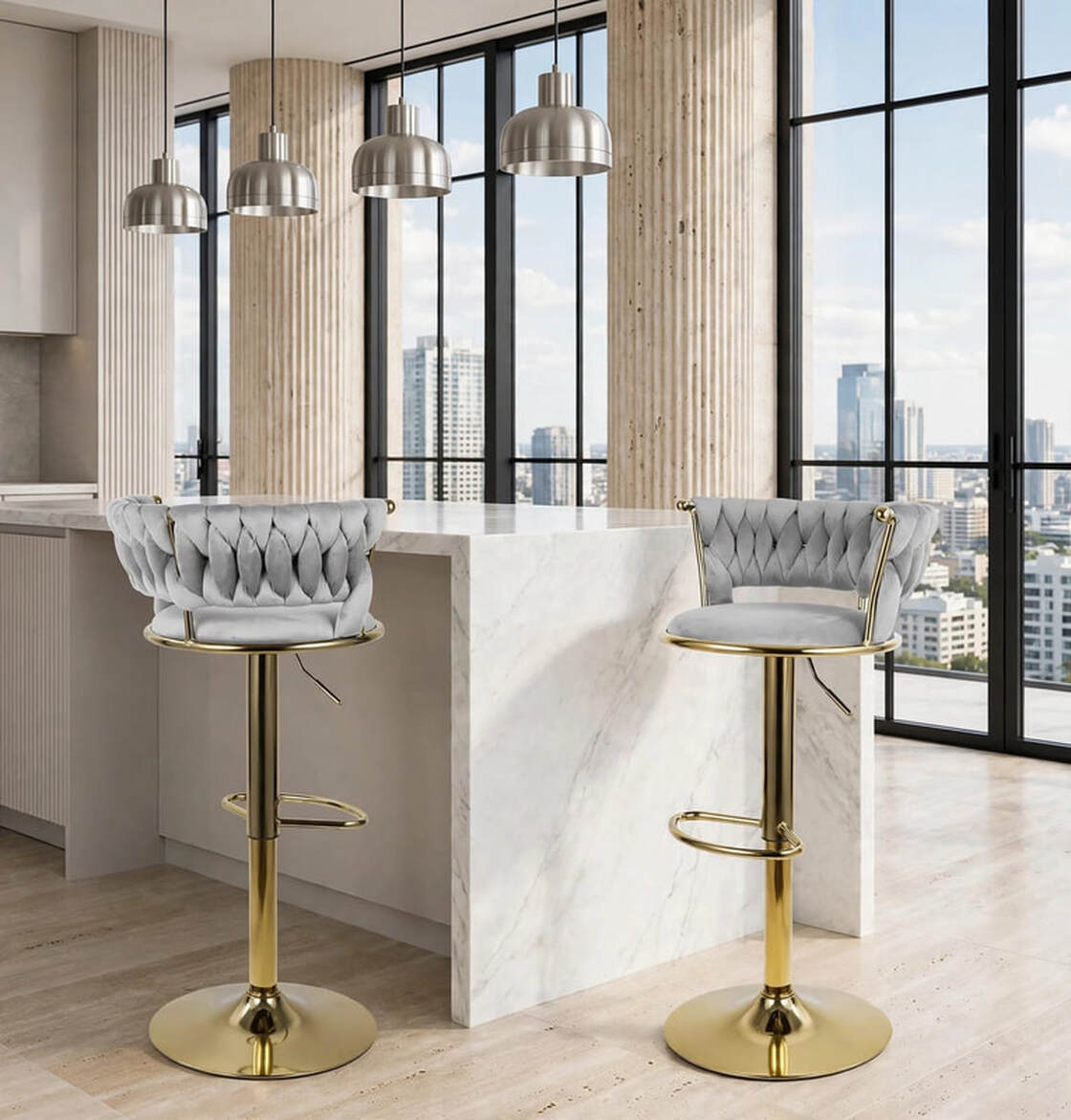 1139 Gray Barstools