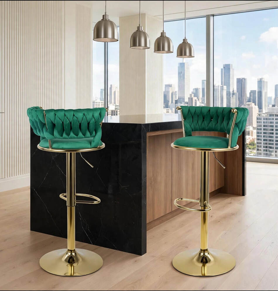 1139 Green Barstools