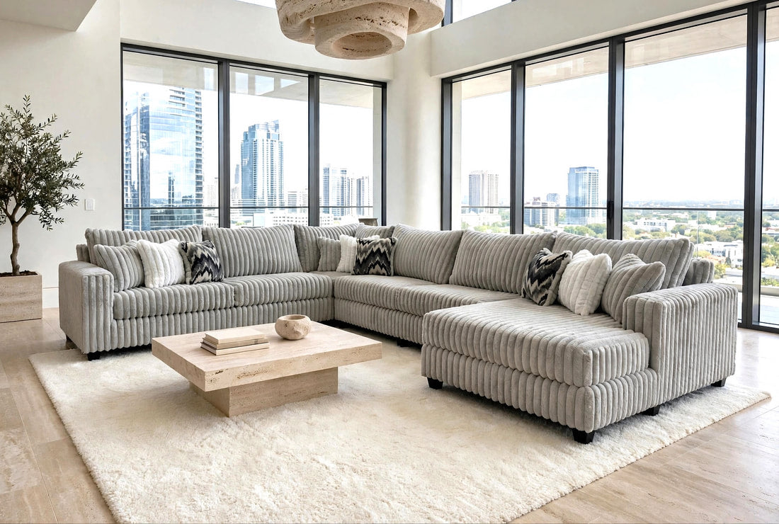 9900 Gray - 4PC Oversized Sectional