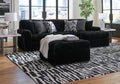 981 Black 2pc Sectional
