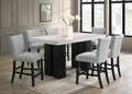 Nola20 Gray - (GENUINE MARBLE) Counter Height Table & 6 Chairs