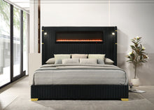 Load image into Gallery viewer, Romance2 Black Platform Bed
