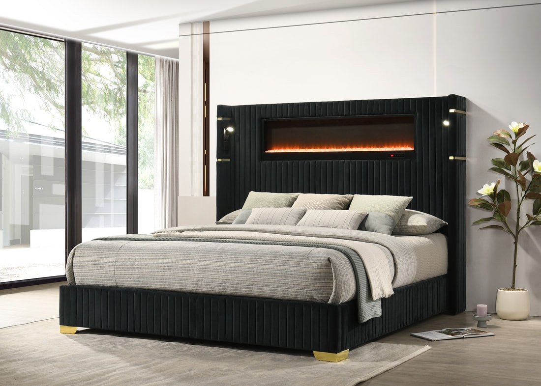 Romance2 Black Platform Bed