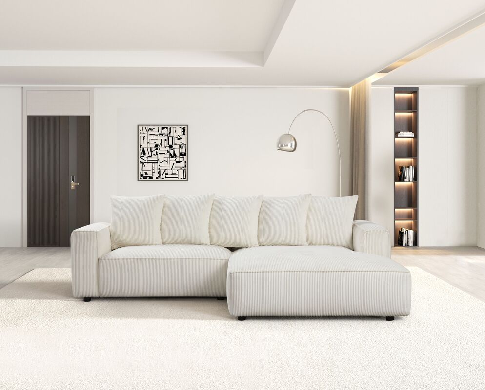 Romeo White Sectional – Fiorella's Furniture
