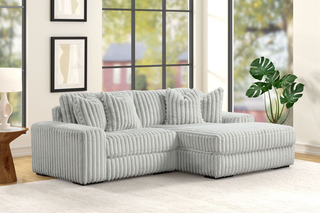 SUNDAY GRAY 2PC Sectional