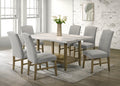 Lola10 - (GENUINE MARBLE) Table & 6-Chairs