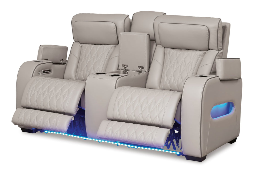 U271-05 Power 2PC Reclining Set (Genuine Leather + Air Massage)
