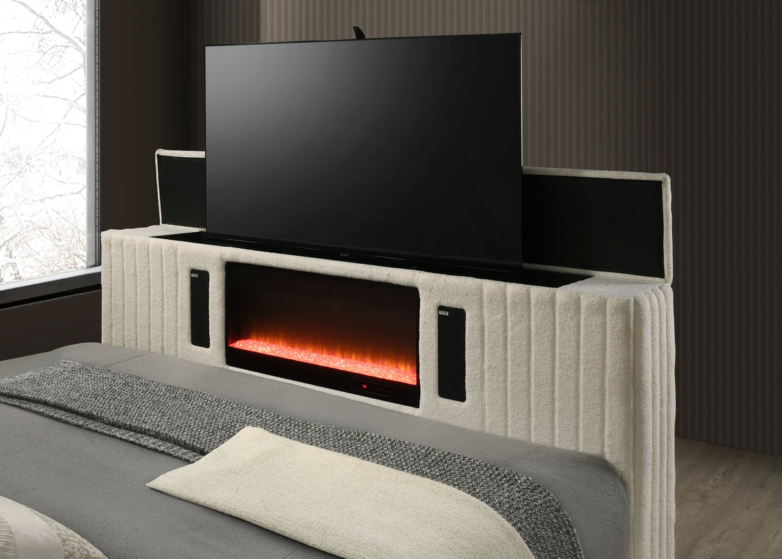 Villa Off-White Platform Bed