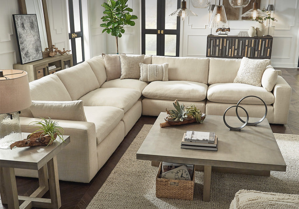 10006 5pc Cream Sectional