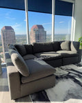 Cloud Charcoal Feather Sofa 4pc